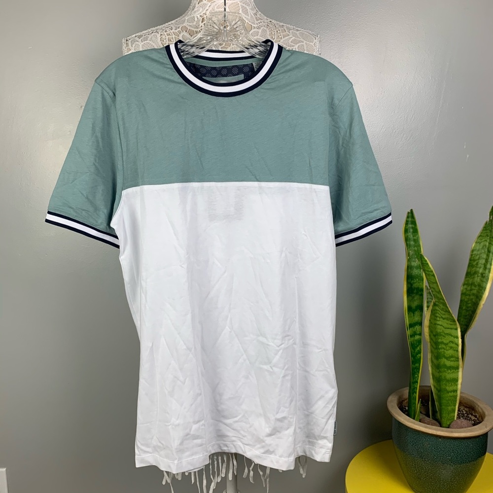 Ted Baker London Panelled Green T shirt